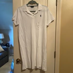 Polo Ralph Lauren white mesh mini dress
